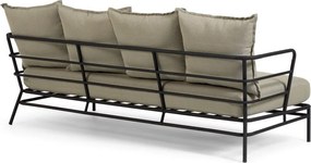 Béžová záhradná pohovka s kovovou konštrukciou Kave Home Mareluz