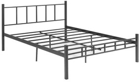 Kovová dvojlôžková posteľ ORMEL 120x200 cm čierna nosnosť 120 kg