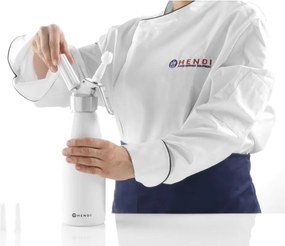 Biela hliníková šľahačková fľaša Hendi Kitchen Line, 500 ml