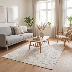 Krémovobiely koberec 60x110 cm Estilo – Universal