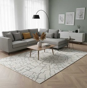 TZ Sivý obdĺžnikový koberec Strado Polo Star so vzorom dreva Rozmer: 140x200 cm