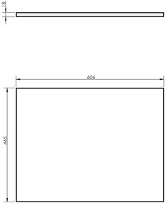 Mexen Rivel, kúpeľňová skrinka 60 cm s hornou časťou, 1 zásuvka, drážkovaná, orech, 91A20-06023-1-BFC86