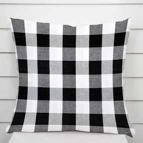 Biante Bavlnená obliečka na vankúš Olivia OL-004 Čierno-biela kocka veľká 50 x 50 cm
