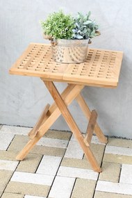 Skladací stolík z teakového dreva Piknik