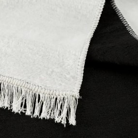 Bavlnená deka so strapcami - čierna Šírka: 150 cm | Dĺžka: 200 cm