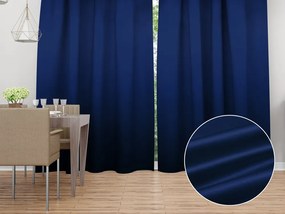 Biante Saténový záves LUX-047 Námornícka modrá 140x200 cm