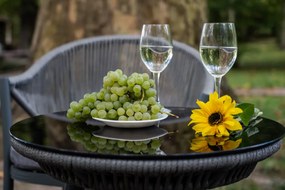 ZÁHRADNÝ / BALKONOVÝ SET BREVE ŠEDÝ 2 x KRESLO + STOLÍK