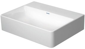 DURAVIT DuraSquare umývadielko do nábytku bez otvoru, bez prepadu, spodná strana brúsená, 450 x 350 mm, biela, s povrchom WonderGliss, 07324500791