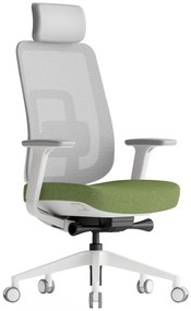 KREDE Kancelárska stolička K42 WHITE zelená