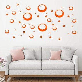 Veselá Stena Samolepka Bubliny Farba: oranžová, Veľkosť: 40 x 47 cm