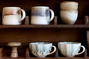 Hrnek s uchem z New Bone China porcelánu modrý – Ø11*6,5 cm