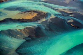 Umelecká fotografie Beautiful emerald-colored glacial rivers of Iceland,, EXTREME-PHOTOGRAPHER, (40 x 26.7 cm)