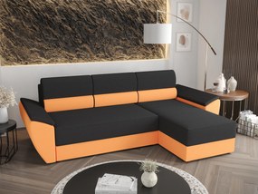 Rohová sedacia súprava Radiant L2 (tmavosivá + oranžová) (P). Akcia -20%. Vlastná spoľahlivá doprava až k Vám domov. 1057451