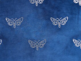 Sada 2 zamatových dekoratívnych vankúšov 45 x 45 cm modrá YUZURI Beliani