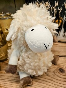 Biela dverná zarážka kučeravá ovečka Sheep - 12*11*22 cm