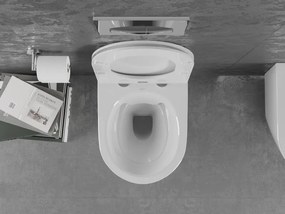 Mexen Lena Rimless závesné WC so sedátkom s pomalým zatváraním, biela - 30220300