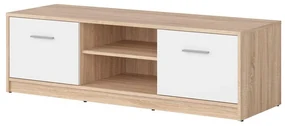 TV skrinka BRW Nepo Plus 28 (dub sonoma + biela) . Akcia -29%. Vlastná spoľahlivá doprava až k Vám domov. 1098390