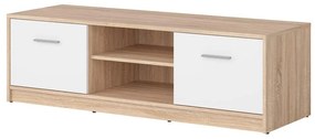 TV skrinka BRW Nepo Plus 28 (dub sonoma + biela) . Vlastná spoľahlivá doprava až k Vám domov. 1098390