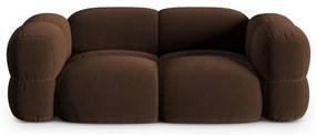 Tmavohnedá zamatová pohovka 210 cm Loretto – Cosmopolitan Design