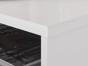 KONFERENČNÝ STOLÍK BELLINI BIELY VYSOKÝ LESK 90 cm