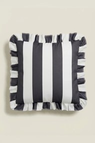Záhradná obliečka na vankúš STRIPES grafitová 40x40 cm