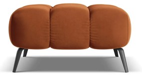 Oranžová zamatová podnožka Nalu – Makamii