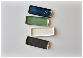 Servírovacia keramická tácka 14x38 cm Gastro Green/Black – Bitz