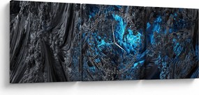 Obraz - Pohľad do vnútra (s hodinami) (90x30 cm)