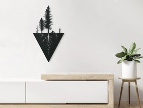 drevko Moderný obraz Les Rozmer obrazu: 44,5 x 24 cm, Farba dekorácie: Čierna