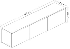 TV stolík Neon Illuminated Anthracite