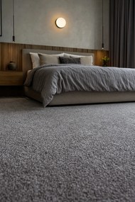 Condor Carpets, Metrážny koberec Bali 075, na mieru, šíře 4m, šedá, filc, detská izba