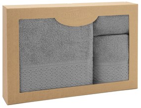 SADA UTERÁKOV SOLANO 1 KS 30X50 CM, 1 KS 50X90 CM, 1 KS 70X140 CM SIVÁ