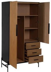 Šatníková skriňa v dekore jaseňa v prírodnej farbe 104x203 cm – Ixia