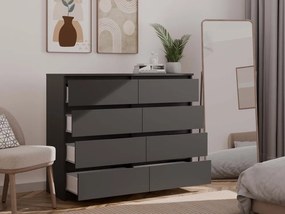 Komoda Musecalo 7 120 (čierna). Akcia -20%. Vlastná spoľahlivá doprava až k Vám domov. 1132827