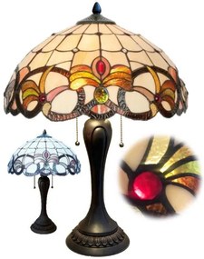 Stolná lampa Tiffany vitráž s retiazkami CASIOPEA Ø40*60
