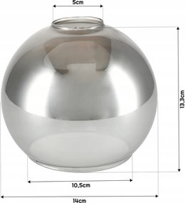 BERGE Sklenená LED stropná lampa 1xE27 - dymová guľa