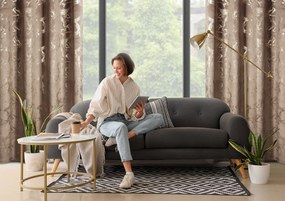 ZATEMŇOVACÍ ZÁVES NA KRÚŽKOCH RAJA 140X250 CM VZOROVANÁ