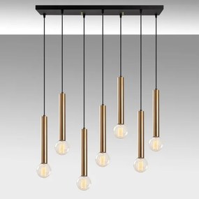 Luster TEMPO na lane 7xE27/40W/230V, zlatý