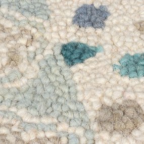 Modrý/béžový ručne tkaný vlnený koberec 120x170 cm Eloise Patchwork – Flair Rugs