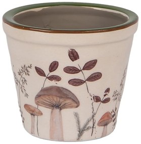 Béžový obal na kvetináč s hubkami Little Forest Jewels XS - Ø 8*7 cm