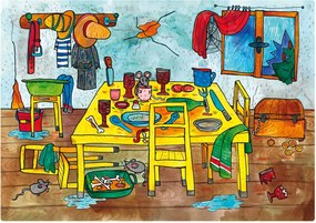 MARIONETINO – Zadná scéna k rozprávke Brémski muzikanti (2 motívy)