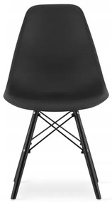 Jedálenský stôl TODI jaseň 80 cm s tromi stoličkami OSAKA čierne