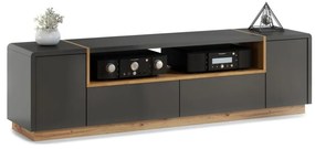 Televízny stolík FRED antracit/dub artisan