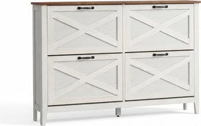 Botník Trina 127 cm krémový/hnědý