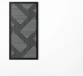 drevko Abstraktný obraz na stenu Moderna Rozmer obrazu: 44,5 x 22 cm, Farba dekorácie: Čierna