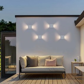 Brilagi - LED vonkajšie nástenné svietidlo DOUBLERAY LINE LED/6W/230V biela IP54