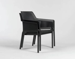 NARDI Záhradné kreslo NET RELAX ANTRACIT, plastové