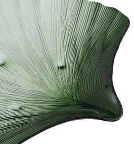 Sklenená dekoratívna tácka 31x33 cm Gingko – Ixia