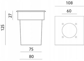 Vonkajšie nájazdové svietidlo ENTRADA1 1xGU10/50W/230V IP65
