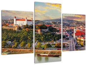 Obraz - Panorama Bratislavy, Slovensko (90x60 cm)